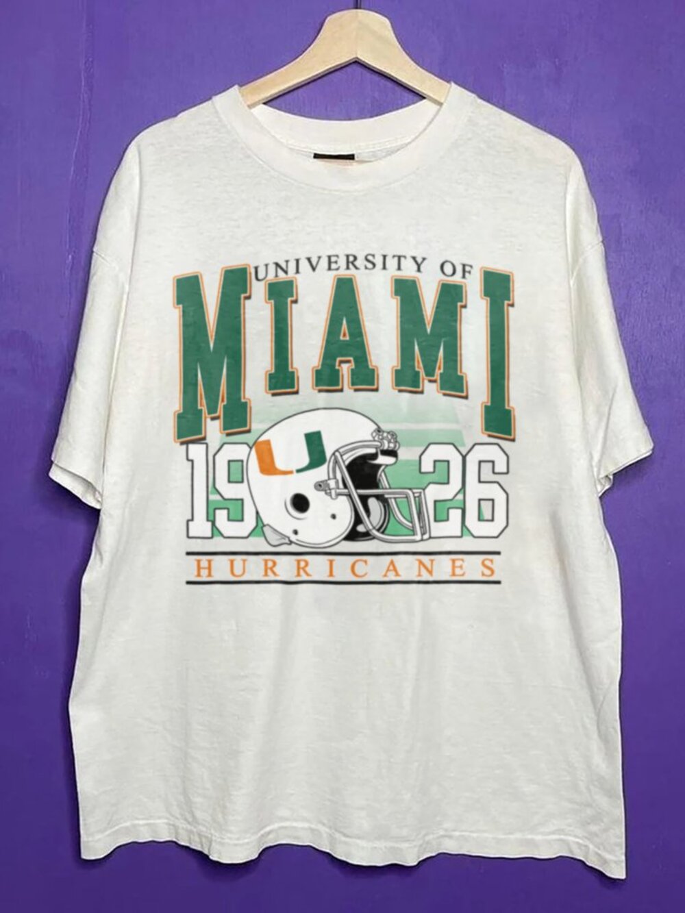 1926 Vintage University of Miami Hurricanes Football Shirt, Retro NCAA Shirt Tee